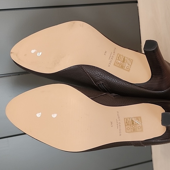 New Kurt Geiger London Shoreditch High Heel Leather Ankle Boots - Picture 8 of 8